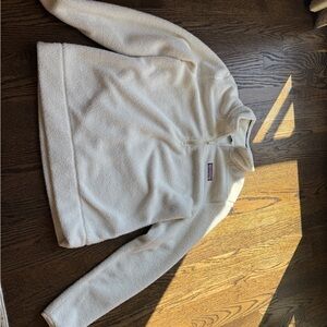 Vineyard Vines Cream quarter- Zip Fleece Pullover